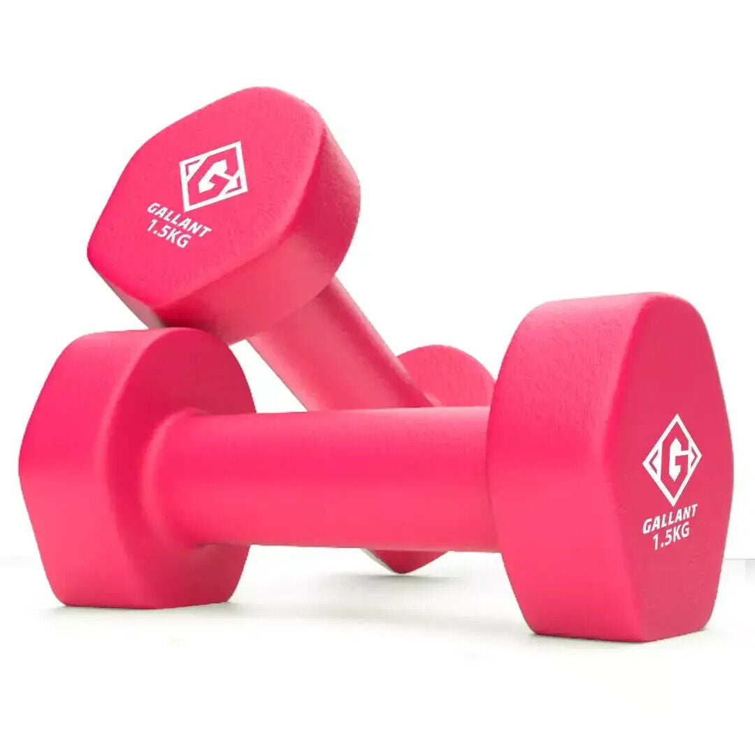 Neoprene Dumbbells Weights Pair Exercise Iron Hand Set Home Gym Fitness Aerobic